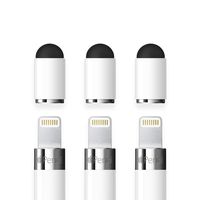 FRTMA [2 in 1] Replacement Cap Compatible with Pencil/Used as Stylus for All Touch Screen Tablets/Cell Phones (Pack of 3), White