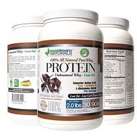 Pure 100% Undenatured 100% Grass Fed Pure Whey Protein 2 lbs - Low Carb - Low Fat - Rich Chocolate Swirl Flavor No Artificial Sweeteners or Flavors with 1000 mg Added L-Glutamine