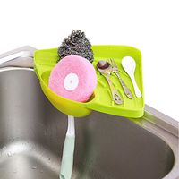 1 PCS Kitchen Sink Suction Holder Caddy Sponge Holder Scratcher Holder Cleaning Brush Holder Sink Organizer,Green