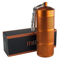 MEECN Three-Layer Pill Organizer Pill Box, Aluminum Waterproof Pill Container, Pill Holder can Store Pills Anything Sizes, Vitamins, Cod Liver Oil, Supplements and Medication (Orange)