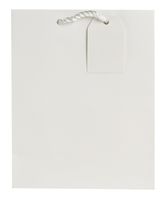 Jillson Roberts 6-Count Medium 8" x 10" x 4" All-Occasion Gift Bags Available in 20 Solid Colors, White Matte