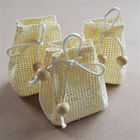 Mini Burlap Bags Woven Straw, 2-3/4-inch, 24-pack, Ivory