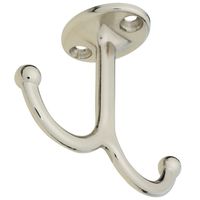 National Hardware N245-837 V165 Undershelf Coat Hooks in Nickel, 2 pack