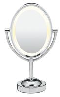 Conair Double-Sided Lighted Makeup Mirror - Lighted Vanity Mirror; 1x/7x magnification; Polished Chrome Finish