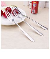 Distinct Fruit Forks, 3-piece Stainless Steel Two Prong Forks Bistro Cocktail Forks Tasting Appetizer Forks Set Mini Cake Forks