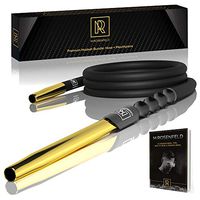 Premium Hookah Hose with Mouthpiece - 60" Long Silicone Water Pipe Hose, Washable, with 15" Aluminum Easy-Grip 2-Part Mouthpiece - Modern Design Handle, Won't Rust or Ghost + Free E-Book