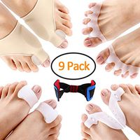 MOXIN Bunion Corrector and Bunion Relief Protector Sleeves kit (9 PCS) - Adjustable Bunion Splint Hallux Valgus, Hammer Toe, Toe Separators Spacers Straighteners Splint Aid Surgery Treatment