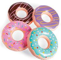 Fun Express Inflatable Donuts, Various Colors, (IN-13720690), (4 Pack)