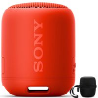 Sony SRS-XB12 Extra Bass Portable Bluetooth Speaker (Red) with Hardshell Carrying Case Bundle