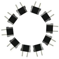 Huangou 10x US/AU(Canada/Australia) to EU(Europe) Converter AC Power Plug Travel Adapter (40mm x 35mm x 13mm, Black)