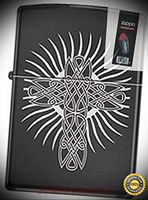 CM2912 Celtic Design Rare Lighter with Flint Pack - Premium Lighter Fluid (Comes Unfilled) - Made in USA!