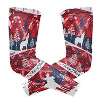 LEVEIS Merry Christmas Arm Sleeves UV Protection for Men Women Sunblock Protective Gloves Running Golf Cycling Driving Long Arm Cover 1 Pair