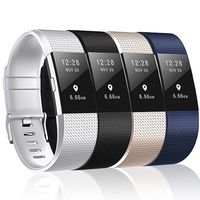 ZEROFIRE Compatible for Fitbit Charge 2 Bands, Adjustable Sport Wrist Bands Strap for Fitbit Charge 2, Women, Men, Pack of 4