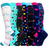 1/3/7 Pairs Compression Socks for Women&Men (20-30mmHg)- Best for Running, Travel,Cycling,Pregnant,Nurse, Edema