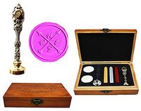MNYR Compass Cross Arrows Luxury Wood Box Silver Metal Peacock Wedding Invitations Gift Cards Paper Stationary Envelope Seals Custom Logo Wax Seal Sealing Stamp Sticks Melting Spoon Wood Gift Box Kit