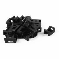 uxcell Plastic Saddle Type Wire Cable Tie Mount Holder 20 Pcs Black