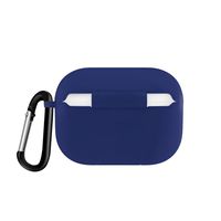 Eve.Ruan Fashion Candy Color Soft Silicone Case, Protective Cover Skin Case for AirPods Pro/3, Shock Absorbing Design & Charging Hole & Portable Keychain, for Hiking/Running (Blue)