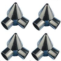 MTB Fence Post Bullet Cap 2-Way 2-3/8" Aluminum Pack of 4