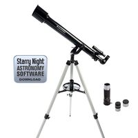 Celestron - PowerSeeker 60AZ Telescope - Manual Alt-Azimuth Telescope for Beginners - Compact and Portable - BONUS Astronomy Software Package - 60mm Aperture