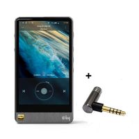 HiBy R6 Pro Portable Hi-Fi Music Player Hi-Res Audio Player Bluetooth MP3 Player (Stainless Steel) with Cayin 2.5mm to 4.4mm Adaptor