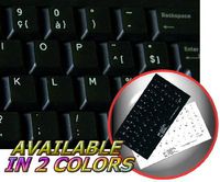 4Keyboard French Belgian Non-Transparent Keyboard Stickers ON Black Background for Laptop, Desktop