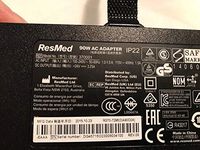 Genuine ResMed Charger 370001 AC Adapter IP22 Power Supply 24V 3.75A 90W OEM