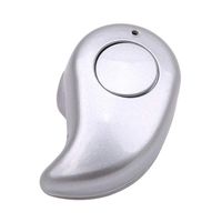 In-Ear S530 Mini Style Wireless Bluetooth Stereo Headphone Headset Earbud Earphone Earpiece with Mic & Hands Free Calls for iPhone/Samsung (Plus-Silver)