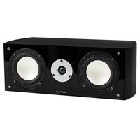 Fluance XL7CBK High Performance Two-Way Center Channel Speaker for Home Theater - Black Ash