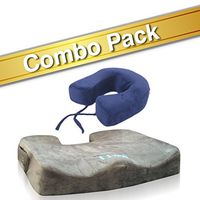 Bael Wellness seat Cushion for Sciatica, Coccyx, Tailbone, Back Pain & Specialty Neck Cushion Combo Pack