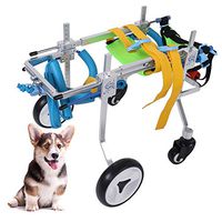 Pet Wheelchair,Portable Four-Wheeled Scooter Walk Small Medium Rehabilitation Exercise Injury Support Wheelchair for Hind Legs Small Dog Cat/Doggie/Puppy Walk(XS)