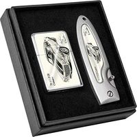 Dale Adkins Art Classic Car Victor Oil Lighter & Pocket Knife Gift Box 2 pc Set (1970 1/2 Z/28 Camaro - 01)