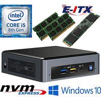 Intel NUC8I5BEK 8th Gen Core i5 System, 8GB Dual Channel DDR4, 240GB M.2 PCIe NVMe SSD, Win 10 Pro Installed & Configured by E-ITX