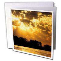 3dRose Heavenly Sunset - Greeting Cards, 6 x 6 inches, set of 6 (gc_14367_1)