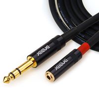 JEEUE 1/4" to 3.5mm Cable Adapter, 6.35mm (1/4 Inch) Male to 3.5mm (1/8 Inch) Female TRS Stereo Headphone Audio Cable for iPod, Laptop, Home Theater Devices, Amplifiers-10Feet