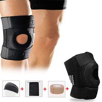 Youtec Knee Brace, Knee Sleeve, Knee Support Hinged Leg Pad Men & Women Large Small with Adjustable Velcro for Meniscus Tear, Arthritis, ACL, MCL, Sport, Running, Basketball, Wrestling, Calf, Grey