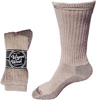 Diabetic Merino Wool Loose Fitting Comfortable Unisex Socks (2 Pair) (x-Large, Brown)