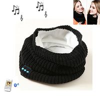 Keeka Black Neck Warmer/Muffler/Scarf with Bluetooth V4.0 Hand-Free Speakerphone Headset, Compatible with iPhone and Any Smart Phone with Bluetooth (CLN-WB-BK)