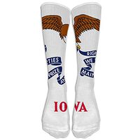 NUNOFOG Men's & Women's Sock Flag Of Iowa Stylish Athletic Socks,One Pair