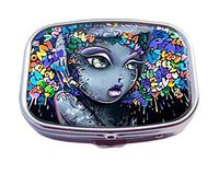 Luxcase Graffiti Custom Silver Pill Box Pocket Medical Tablet Holder Decoration Box Wallet