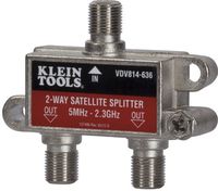 Klein Tools VDV814-636 Coax Splitter - Satellite, 2-Way, 5MHz - 2.3GHz