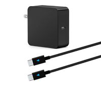 USB-C Wall Charger, 65W Type C Laptop Power Adapter with for HP Spectre x360 13 13-ac013dx 15-bl012dx HP Spectre Elite x2 1012 G1 1013 G3 EliteBook x360 1020 G2 1030 G3 Laptop and 6ft Charge Cable