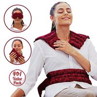 Sensacare Inclusive Set of 4 Microwavable Heating Pads | Reusable Hot Packs for Pain Relief with Aromatherapy for Stress Relief | Relieve Neck Pain, Shoulder Aches, Upper and Lower Back Pain, Cramps