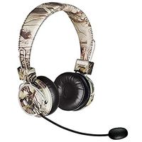 Blue Tiger Dual Elite Wireless Bluetooth Headset - Premium Noise Cancelling Headphones with No Wires - Ideal Driving, Gaming and Music Accessories - 50 Hour Talk Time - Tree Camo