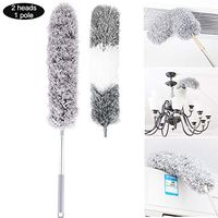 Microfiber Dusters for Cleaning with Telescoping Extension Pole 30 to 100" Extendable Duster for Cleaning High Ceiling Fan,Blinds, Cobwebs, Baseboards,Cars (100")