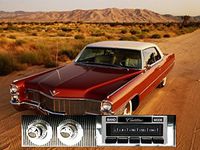 1965-1966 Cadillac USA-630 II High Power 300 watt AM FM Car Stereo/Radio with AUX Input, USB Input, iPod Docking Cable. No modifications to Original Dash Required.