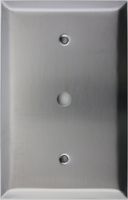 Oversized Jumbo Satin Stainless Steel 1 Gang Cable TV/Coaxial Cable Wall Plate