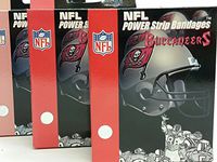 NFL Tampa Bay Buccaneers Power Strip Bandages (Pack of 3)
