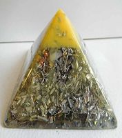 #76 Clear Maize Large Pyramid Crystal Orgone Energy Generator 528Hz/7.83Hz/Advance Harmonics (2"H-51mm 3.5"B-89mm, 76 Clear Maize)