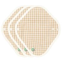 think ECO [3-Pads] Organic Reusable Cotton Cloth Panty Liiner Pads, Menstrual Liner Pads, Sanitary Napkins, Three Pads Set (Panty Liner)