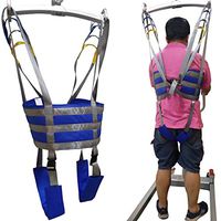Patient Lift Slings Walking Standing Aids Medical Transfer Belt Seat Bold Straps Lifting Cushion Padded Full Body Carrier with Adjustable Waist and Height XL 2XL 3XL Large AmyBy Blue